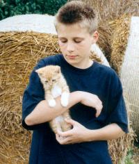 Janek mit Bruder Jimmy 2003