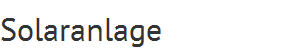 Solaranlage